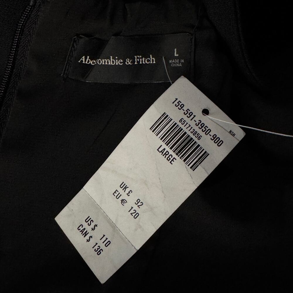 Abercrombie & Fitch Large Midi Dress Square Neck Stretch Empire Waist Sleeveless - Picture 14 of 14